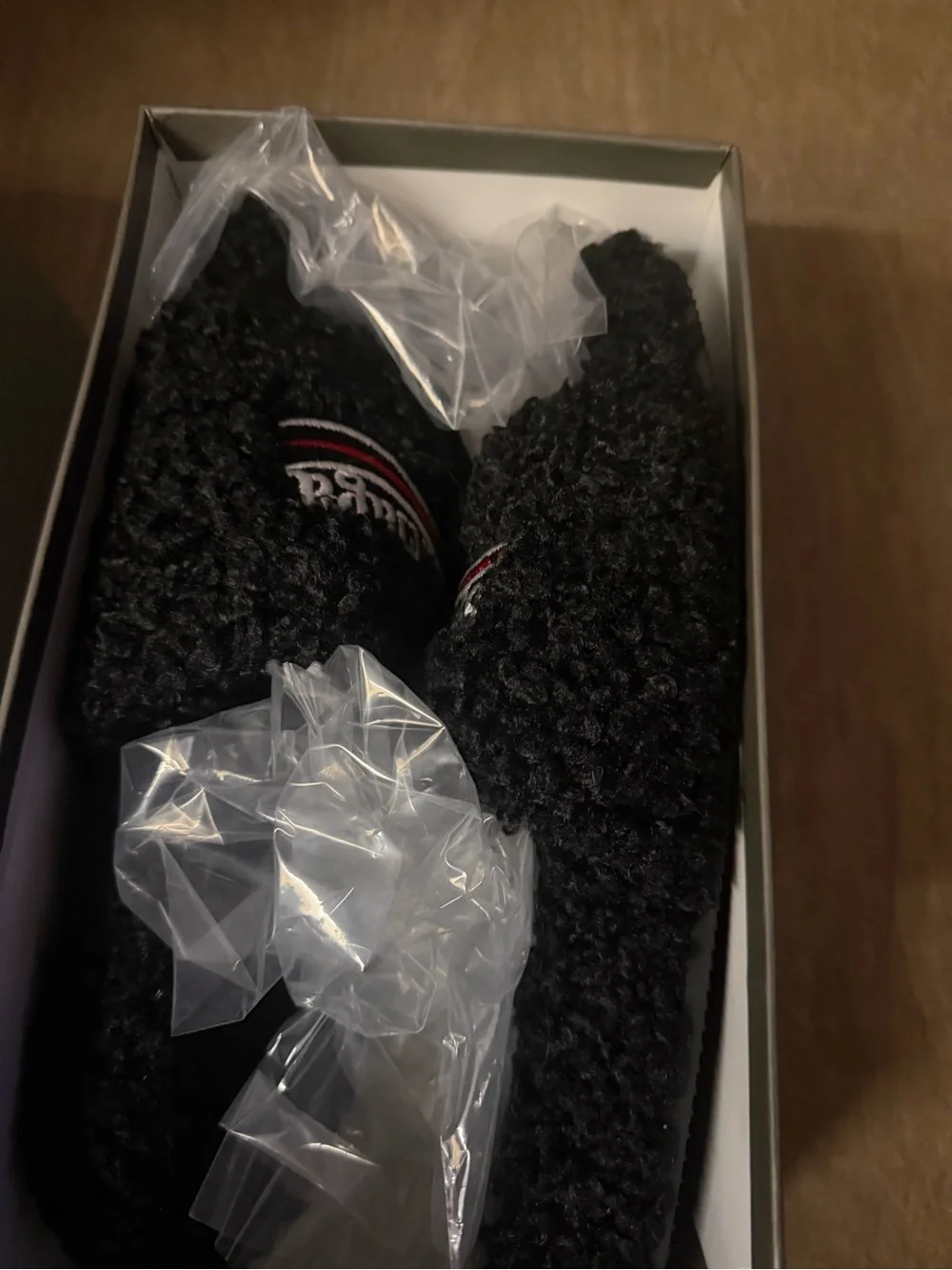 Balenciaga slides with box and bag, and Shoe Box